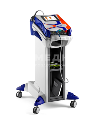 Автономный портативный аппарат лазерной MLS-терапии с увеличенной пиковой мощностью ASAlaser Mphi 75 Trolle с увеличенной пиковой мощностью на мобильной тележке medcub