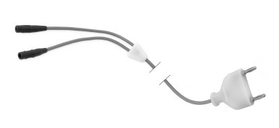 Кабель к биполярным ножницам Э711 и зажимам ЛОРГЕ аппаратная часть - двухполюсная вилка (штекер 4 мм 2 шт.), длина 0,5 м medcub