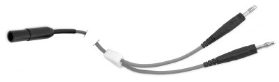 Кабель к биполярным пинцетам ЛОРГЕ инструментальная часть - разъем евростандарт, аппаратная часть - 2 штекера 4 мм, длина 3 м medcub