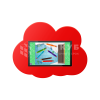 Детский интерактивный комплекс KidCloud 27P (2 экрана) красный с зеленым