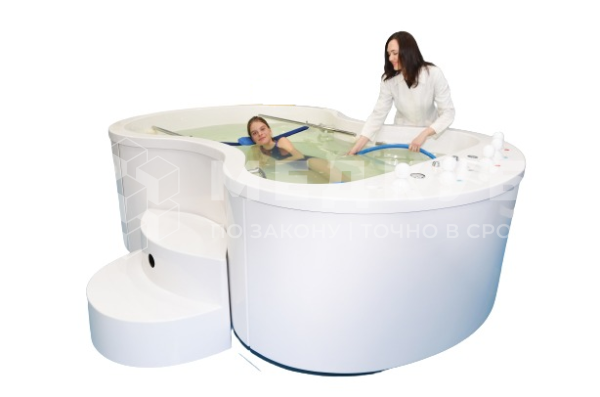 Ванна водолечебная Физиотехника Хаббарда  в форме «бабочка» для подводного душ-массажа medcub