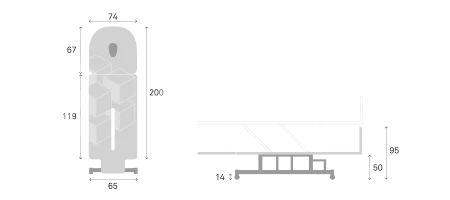 Стол массажный с функцией вертикализации Ferrox MICHELANGELO medcub