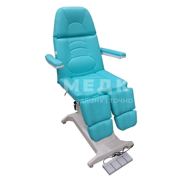 Кресло процедурное Пластэк "ФП-2" с газлифтами на подножках и педалью управления, 2 электропривода