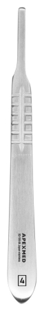 Ручка скальпеля с сантиметровой шкалой Apexmed №4 135мм (10шт/уп) medcub