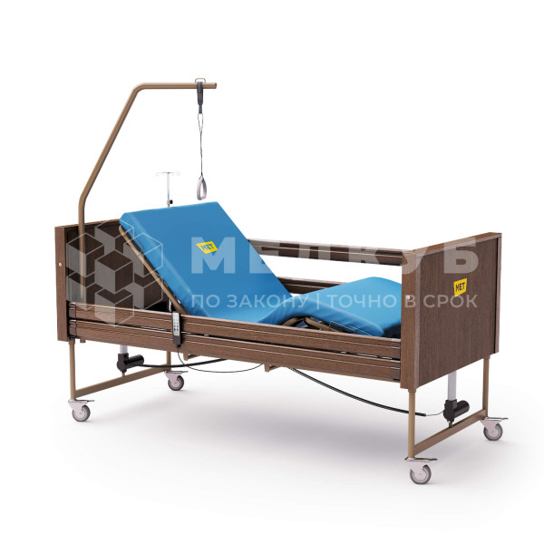 Кровать функциональная МЕТ TERNA WENGE медицинская с регулировкой высоты medcub