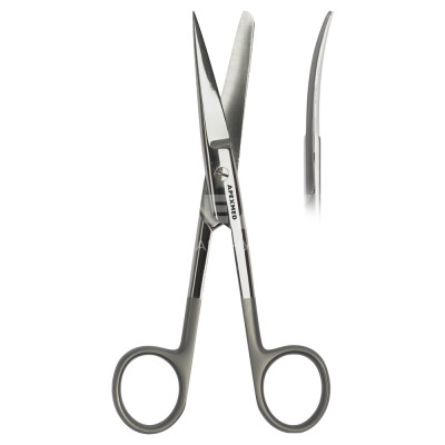 Ножницы хирургические Super Cut Apexmed с одним острым концом изогнутые 145мм (10шт/уп) medcub