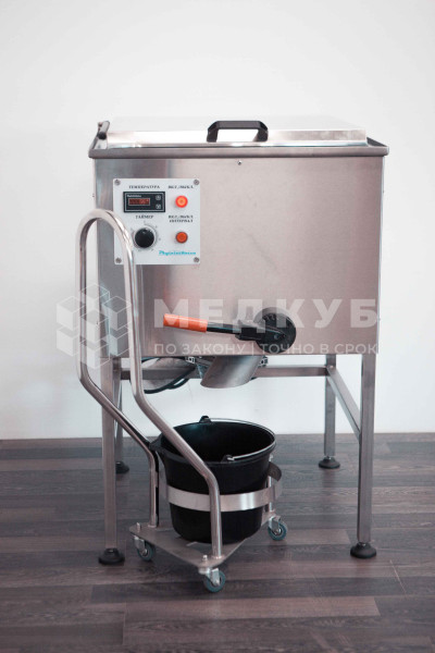 Тележка для лечебной грязи из нержавеющей стали с ведром Физиотехника medcub