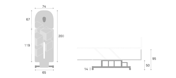 Стол массажный с функцией вертикализации Ferrox MICHELANGELO medcub