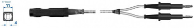 Держатель биполярного электрода пинцета ФОТЕК разъем "евростандарт", аппаратная часть - два штекера 4 мм, длина кабеля 3 м medcub