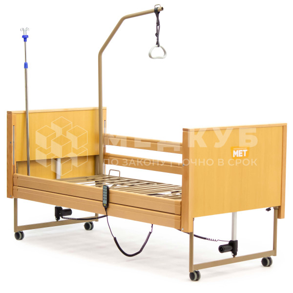 Функциональная 4-секционная электрическая кровать МЕТ TERNA супер низкая medcub
