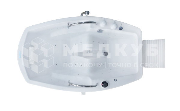 Ванна водолечебная поворотная Физиотехника Неман бальнеологическая многофункциональная со ступенью medcub