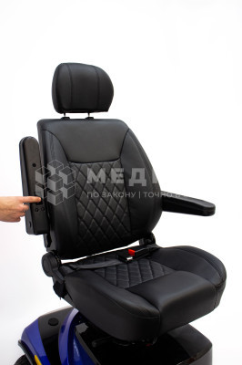 Электрическое кресло-коляска скутер для инвалидов и пожилых людей МЕТ EXPLORER GT синий medcub