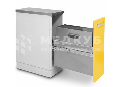 Шкаф нижний МЕДИН для медицинских отходов (с выдвижной секцией) 850x600x300 мм medcub