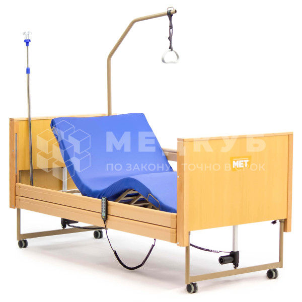 Функциональная 4-секционная электрическая кровать МЕТ TERNA супер низкая medcub