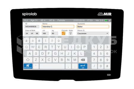 Экспертный спирометр MIR Spirolab I с функцией оксиметрии medcub