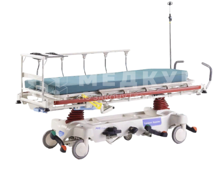 Тележка медицинская для перевозки пациентов Pukang BL-PC-III 6 5 функций (гидравлическая с полкой для оборудования и инструментов) medcub