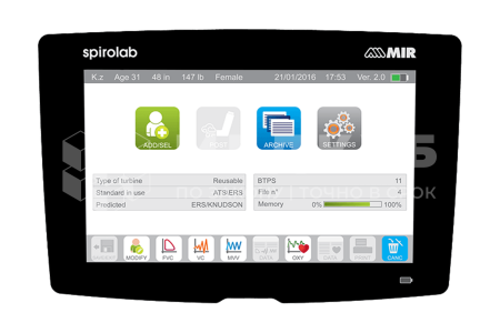 Экспертный спирометр MIR Spirolab I с функцией оксиметрии medcub