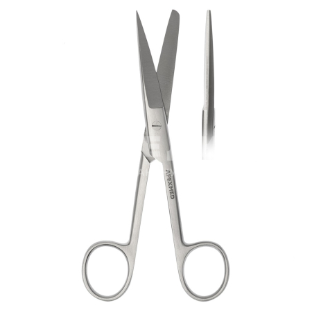 Ножницы хирургические Standard Apexmed прямые с одним острым концом 130мм (10шт/уп)