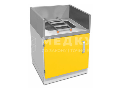 Шкаф медицинский нижний МЕДИН с больничным сливом medcub